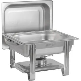 Mahlzeit Edelstahl Chafing Dish 4 Liter, 1/2 GN Speisenwärmer Wärmebehälter, für Catering, Buffet - Mahlzeit