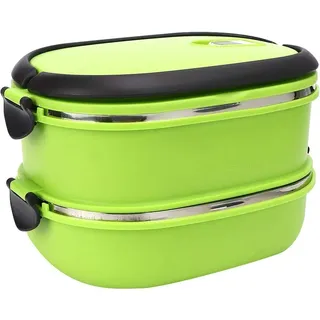 Thermo-Lunchbox, isoliert, aus Edelstahl, Lunchbox für Picknick im Freien (zwei Ebenen)