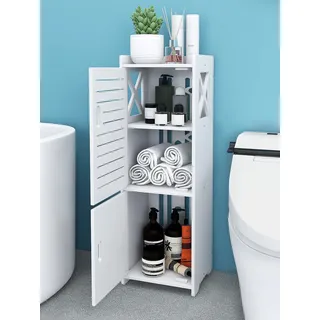 Youyijia Wasserdicht Badschrank Schmal Bodenstehend Badezimmerschrank Badezimmermöbel Geeignet Für Badezimmer Schlafzimmer Küche Wohnzimmer 75 x 25 x 22 cm