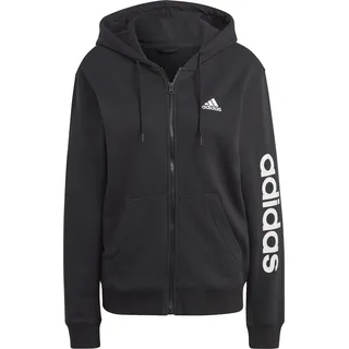 adidas Lin French Terry Reißverschlusspullover Black / White XS