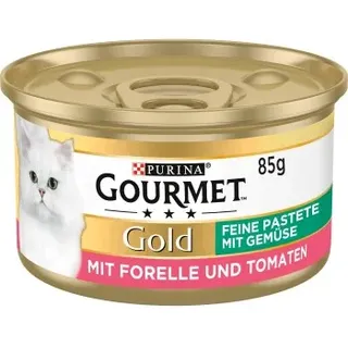 Purina Gourmet Gold Feine Pastete mit Gemüse, Forelle & Tomaten 12 x 85 g