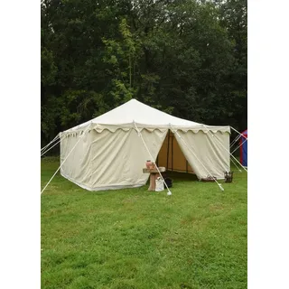 bm - battle-merchant wacken gmbh & co. kg Ritterzelt Herold, 5 x 5 m, 425 gsm, naturfarben