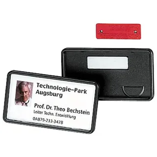 Durable Clip-Card Namensschilder mit Magnet 7,5 x 4,0 cm