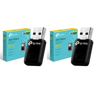TP-Link TL-WN823N WLAN USB Stick (300Mbit/s 2,4 GHz, Mini Größe Adapter, WPS Taste für einfache Installation, kompatibel zu Windows 11/10/8.1/8/7/XP, Mac OS 10.15 und früher, Linux) schwarz