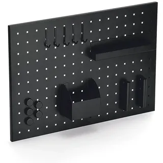 Zeller Memoboard mit Utensilien Metall 50 cm x 35 cm x 1,5 cm Schwarz