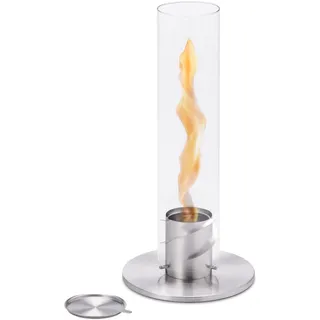 höfats Tischfeuer SPIN Ø 9 cm Silber