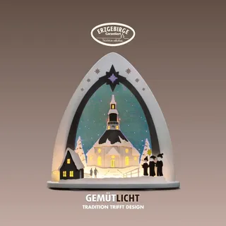 Weigla Lichterbogen LED Seiffener Kirche 52 x 9 x 53 cm