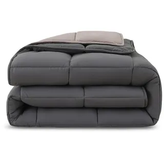 Wometo 4-Jahreszeiten Steppbett Bi-Color grau 135x200 cm Oeko-Tex®, Schlaftextilien, Bettdecken,