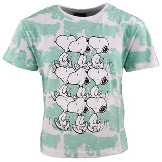 Snoopy Print-Shirt Snoopy Kinder Jugend Mädchen T-Shirt Shirt Gr. 134 bis 164, 100% baumwolle grün 152