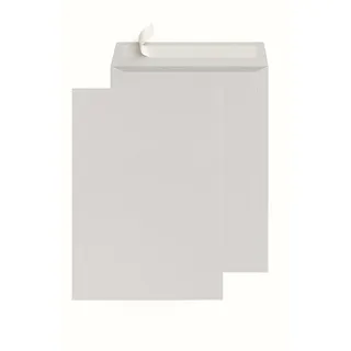 100 x Stück HK Briefumschläge Papier weiße ohne Fenster DIN DIN C5 162 x 229 mm Papierstärke: 80 g/m2 Briefumschlag Umschlag Brief Verschlussart: Selbstklebung mit abziehbarem Streifen (100)