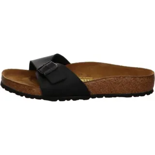 Birkenstock Madrid Birko-Flor, Unisex-Erwachsene Pantoletten, schwarz 38 EU