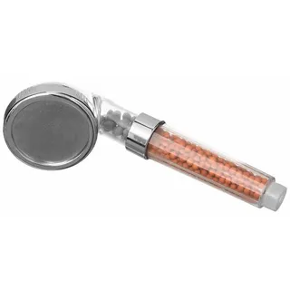 5five simply smart Wasserspar-Duschkopf, Kunststoff, verchromter Stahl, Transparent, 161007 - Silber