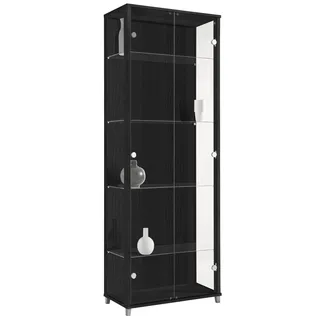 fif Möbel Standvitrine OPTIMA 57,5 x 32 x 172 cm Schwarz