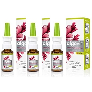 algovir Erkältungsspray 3x20 ml Spray Kinder enthält Carragelose aus der Rotalge