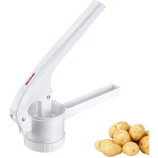 Westmark Spätzle- und Kartoffelpresse 1 Stk. – Vielseitige Teigpresse für Spätzle, Kartoffelpüree und Spaghetti-Eis – Weiß, 41 cm