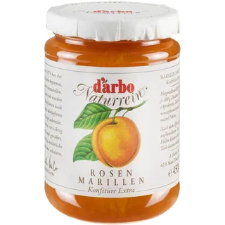 Darbo Naturrein Rosenmarillen (Aprikose) Konfitüre | 6 x 450g | Hoher Fruchtanteil | Reines und Natürliches Aroma