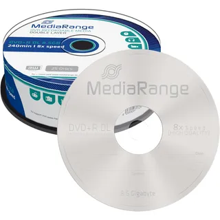MediaRange DVD+R DL 8,5GB 240min 8x 25er Spindel