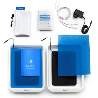 Saalio Saalio® DE Set - Iontophoresegerät gegen Schwitzen an Händen/Füßen (Puls-Gleich)