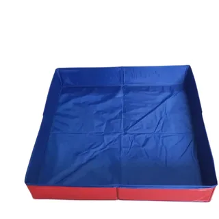Hundepool Für Große & Kleine Hunde Und Katze, Faltbarer Planschbecken, PVC 50x50x10cm Quadratische Pool rutschfeste Bademuschel Für Welpen Kleine Katzen Und Haustiere