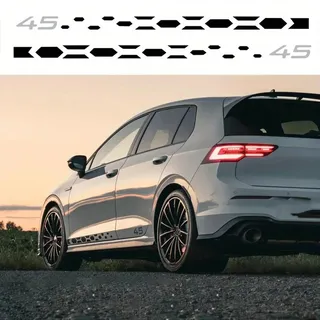 ZWRKB Auto Tür Seitenschweller Aufkleber, für VW Golf 8 MK8 GTI R, Vinyl Film Streifen Aufkleber Zubehör