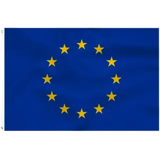 Europa Flagge European Union FLAG 90 x 150 cm- EU Flagge Polyester leuchtenden Farben mit Messing-Ösen