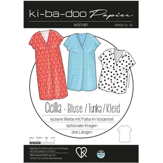 Kibadoo Papierschnittmuster Bluse/Tunika/Kleid Cicillia