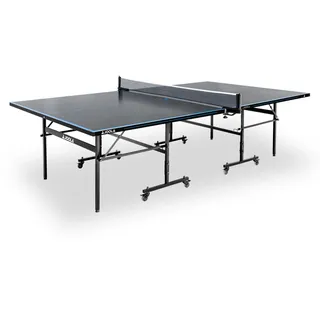 Joola Tischtennisplatte Outdoor J100A - Profi Tischtennistisch 4 MM Aluminium Wetterfest Klappbar, anthrazit/blau, 274 x 152,5 x 76 cm