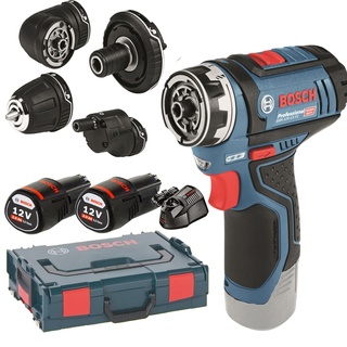 Bosch GSR 12V-15 FC Professional inkl. 2 x 2 Ah + L-Boxx 06019F6000