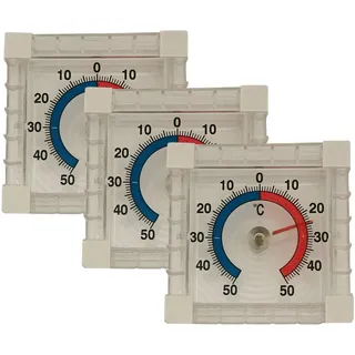 Iloda Fensterthermometer Transparent 7,5x7,5cm