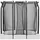 Trampolin 305 x 214 cm inkl. Sicherheitsnetz Grau/Schwarz