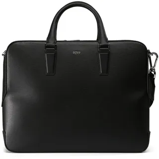 Boss Luminary Aktentasche Leder 38 cm Laptopfach schwarz