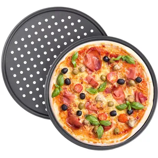 Relaxdays Pizzablech rund 32 cm