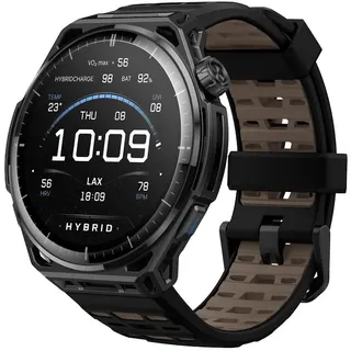 Amazfit Balance 3 BT 51 mm Edelstahlgehäuse Grau Silikon-Armband Schwarz