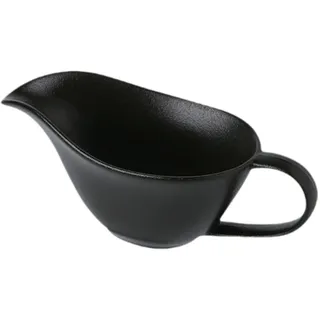 FytStycale Sauciere, Porzellan, Sauciere, Dekor, Küchenzubehör, eleganter Saucenbecher, Soßenkrug für Rindfleisch, Küche, Essen, Party, Kochen, Schwarz