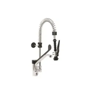 Saro Einloch-Vorspülbrause+Hebel-Armatur schwarz, EMMI