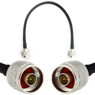 RANGEFUL 30cm N Stecker auf N Stecker — HF-240 (LMR 240 Äquivalent) Verlängerung Antennenkabel — für WiFi RF Antenne GSM LTE 4G 5G 6G Router Signalverstärker Lora Ham CB Funk