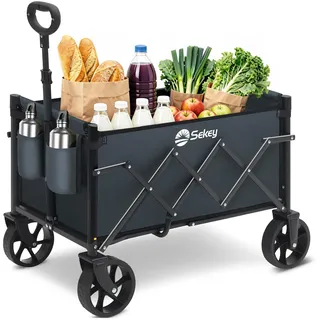 Sekey Bollerwagen Faltbar Klein 70L 80KG grau