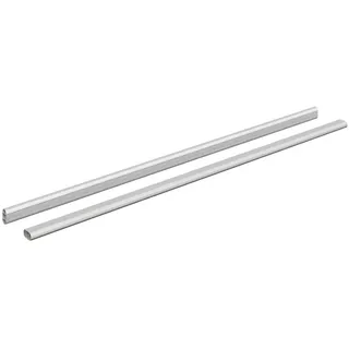 vidaXL Kleiderstange Aluminiumlegierung Silber 2 St.