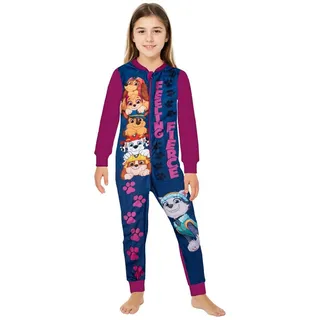 Paw Patrol Jumpsuit Overall Pyjama Schlafanzug, langarm in pink - Gr.: 98/104