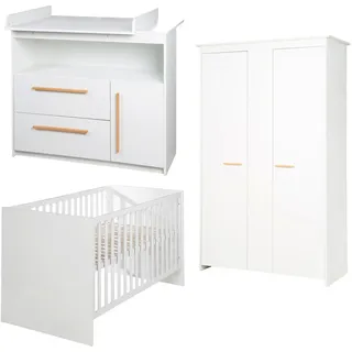 Roba Babyzimmer-Set, Weiß, Holzwerkstoff, 5 Fächer, 2 Schubladen, 117.5x190x144 cm, Babymöbel, Babyzimmer-Sets