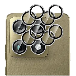 GIOPUEY 2 Stück Kameraschutz Kompatibel mit Motorola Signature, [Kompletter Schutz][Doppelter Schutz] Metall Ring + Schutzglas, Kameraschutz - Silver