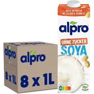 Alpro® ohne Zucker Sojadrink 8 x 1,0 l