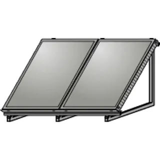 WOLF-Garten Wolf AluFlex-U Aufstellgerüst Hochformat für 2 Kollektoren F3-1/CFK-1