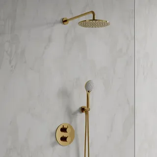 Omnires Y Duschsystem Thermostat gold SYSYT05GL