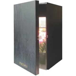 Bonsanto Pikendi Premium Schwarz Mini Grow Box, Komplett Set mit leisem Aktivkohlefilter & 35 W LED, Handgefertigter Holzschrank, Kompakte, Geruchsfrei Indoor-Grow Lösung