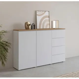 INOSIGN Highboard »Modo, Breite 150 cm, moderne grifflose Kommode 2Türen/4 SK«, Schubladenkommode mit viel Stauraum, Einlegeböden verstellbar
