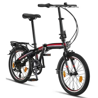 Licorne Bike Conseres Premium Falt Bike in 20 Zoll - Fahrrad für Herren, Jungen, Mädchen und Damen - Shimano 6 Gang-Schaltung - Hollandfahrrad