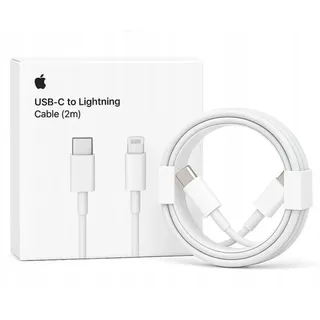 Apple iPhone USB‐C auf Lightning Kabel 2m USB C Ladekabel iPhone 14 13 12 11 X Pro Max - Weiß