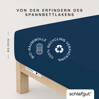schlafgut Casual 120 x 200 - 130 x 200 cm blue deep