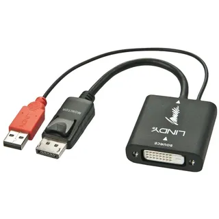 Lindy 38145 DVI auf DisplayPort Konverter, aktiv,